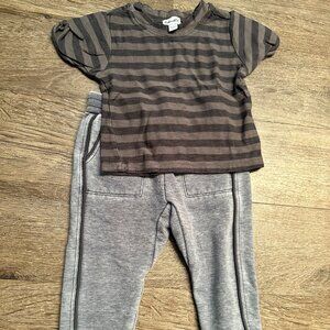 Splendid Short Sleeve Tee Shirt and Joggers Set Sz 18-24m